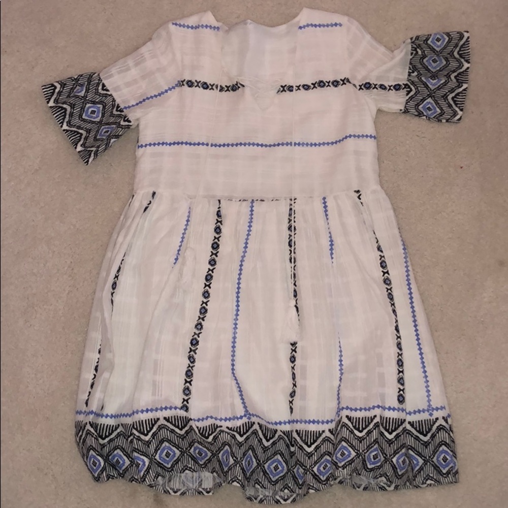 Embroidered white dress